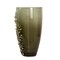 Homeroots 15" Dark Olive Green And Gold Branch Patterned Glass And Aluminum Table Vase 574250 - alternate 6