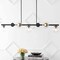 Jonathan Y Luca Parisian 53" 7-Light Modern Glam Iron Globe Linear LED Pendant, Black/Clear JYL7573B - alternate 9