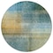 Homeroots 8' Blue Gold And Green Round Abstract Washable Indoor Outdoor Area Rug 603631 - alternate 6