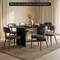 Leisuremod Dilenny Faux Leather Dining Chair - Modern Padded Side Chair with Steel Legs DC49BL - alternate 5
