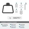 Amerock St. Vincent Matte Black Contemporary 5-9/16 in 141 mm Length Towel Ring BH36042MB - alternate 4