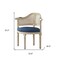 Homeroots 24" Navy Blue And Beige Linen Arm Chair 534000 - alternate 5