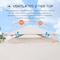 Sunjoy 8 ft x 8 ft Patio Gazebo, Modern 2-Tier Steel Frame Soft Top Gazebo with Netting - Beige & White A101003612 - alternate 8