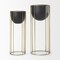 Homeroots Set of Two Black Metal 20 Ounce Round Pot Planters, 2PK 609412 - alternate 7