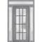 Vdomdoors Front Exterior Prehung FiberGlass Door Frosted Glass / Manux 8312 Grey Ash / 2 Sidelight and Transo MANUX8312EXD-SS-W14+36+14 x H80+14-RH - alternate 4