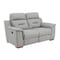 Homeroots 67in Gray And Brown Faux Leather Manual Reclining Loveseat 343910 - alternate 3