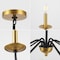 Jonathan Y Wicklow 34.75" 6-Light Bohemian Farmhouse Iron LED Chandelier, Brass Gold/Black JYL7559C - alternate 5