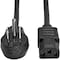 Eaton Tripp Lite Series Desktop Computer AC Power Cord, Right-Angle NEMA 5-15P to C13 - 10A, 125V, 18 P006-003-15D - alternate 1