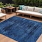 Homeroots 9' X 12' Blue And Charcoal Floral Washable Indoor Outdoor Area Rug 631015 - alternate 1