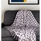 Homeroots 50" X 60" Black and Off White Cotton Woven Plaid Throw Throw Blanket with Fringe 548947 - alternate 6