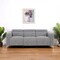 Homeroots 87" Dark Gray Reclining USB Sofa And Toss Pillow With Silver Legs 559217 - alternate 5