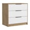 Homeroots 28" White and Natural Three Drawer Dresser 544003 - alternate 8