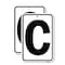 Signmission Sign with Letter C, 18'' X 24'' 2 Signs, Heavy Gauge Aluminum, 2PK A-1824-2PACK-22960 - alternate 1