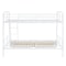 Homeroots White Full Over Queen Contemporary Metal Bunk Bed With Drawers 590300 - alternate 8