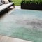Homeroots 5' X 8' Blue And Mint Green Abstract Washable Indoor Outdoor Area Rug 611283 - alternate 1