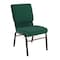 Flash Furniture 18.5"W Church Chair in Green Fabric with Book Rack, 4PK 4-XU-CH-60096-GN-BAS-GG - alternate 1
