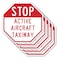 Signmission Stop Active Aircraft Taxiway, 10 inch X 10 inch, Aluminum Metal Signs, 5PK OC-A-5Pack-10-214 - alternate 1
