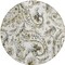 Homeroots 8' Brown Ivory And Tan Round Paisley Washable Indoor Outdoor Area Rug 588638 - alternate 6