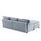 Homeroots 66" Blue Fabric Modular Sofa With Ottoman 568287 - alternate 15