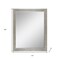 Homeroots 53" Silver Solid Wood Framed Accent Mirror 632815 - alternate 5