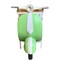 Homeroots 26in Green And White Novelty Scooter Open Cabinet with Two Shelves 402228 - alternate 4