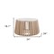 Homeroots 34" White and Natural Genuine Marble and Wood Round Drum Coffee Table 556719 - alternate 8