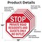 Signmission Stop Private Road Residents and Gue, 10 inch X 10 inch, Aluminum Metal Signs, 5PK OC-A-5Pack-10-83 - alternate 5