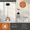 Vaxcel Whitney LED Mini Pendant Light, Textured Black, Smoke Glass Drum, 5.75-In. Wide P0462 - alternate 8