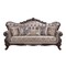 Homeroots 92" Champagne Imitation Silk Damask Sofa And Toss Pillows 491292 - alternate 1