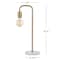 Jonathan Y Axel 20.5" Minimalist Glam Gold Pipe Metal/Marble LED Table Lamp, Brass Gold JYL1094A - alternate 8