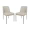 Manhattan Comfort Loft Metal Vegan Leather Side Chair in Stone Gray - Set of 2 DC1533-1 - alternate 9