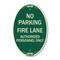 Signmission No Parking Fire Lane Authorized Personnel Onl, 12 In X 18 In Architectural, Heavy Gauge Aluminum A-OV-G-1218-23621 - alternate 1