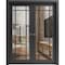 Sartodoors Sliding Double Pocket Door Clear Glass, Lucia 2266 Matte Black and Aluminum Strips, Kit Trims Rail LUCIA2266DP-BLK-84 x 80 (2* 42x80) - alternate 1