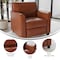 Flash Furniture Contemporary Chair, 30-1/2 in W 29" L 31-1/2" H, Flared, Leather Seat BT-827-1-CG-GG - alternate 7