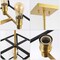 Jonathan Y Lloyd 15" 4-Light Farmhouse Industrial Iron LED Pendant, Black/Brass Gold JYL6510A - alternate 13