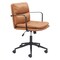 Homeroots Brown and Black Adjustable Height Swivel Rolling Office Chair 571399 - alternate 6