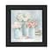 Homeroots Pastel Peonies Pretties Black Framed Print Wall Art 529731 - alternate 1