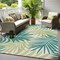 World Rug Gallery Modern Floral Reversible Plastic Area Rug 6 ft x 9 ft Green 6053GREEN6X9 - alternate 1