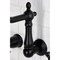 Kingston Brass Two-Handle Wall Mount Kitchen Faucet, Matte Black KS1280PKX - alternate 6