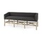 Homeroots 60in Gray and Brown 100% Polyester and Solid Wood Upholstered Bench 606733 - alternate 5