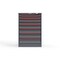 Strong Hold 8 drawer cabinet - (2x 2ft, 2x 3ft, 1x 4ft, 2x 5ft, 1x 6ft) - Red accents - E-Lock w/ Tracking S3044-PPTAS-0802DS - alternate 1