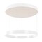 Jonathan Y Jense 23.75" Minimalist Modern Metal Adjustable Dimmable Ring Integrated LED Pendant, White JYL7151B - alternate 1