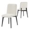 Homeroots Set of Two White and Black Upholstered Boucle Dining Side Chairs 564812 - alternate 8