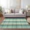 Homeroots 3' X 5' Sage Mint Green And Teal Blue Plaid Washable Indoor Outdoor Area Rug 614005 - alternate 8