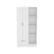 Homeroots 19in White Wood Corner Accent Chest 731817 - alternate 1