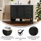 Flash Furniture Vega 42in. Vanity w/Sink, Blk Hardware, Soft Close, Open Shelf & 3 Drawers, Carrara Marble, Blk/Wht FS-VEGA42-BK-HDBLK-GG - alternate 9