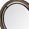 Homeroots 24" Brown And Black Round Metal And Wood Framed Accent Mirror 376407 - alternate 7