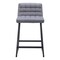 Homeroots Set of Two 26" Gray And Black Fabric And Steel Counter Height Bar Chairs 555727 - alternate 7