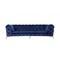 Homeroots 97" Blue Velvet Sofa With Gold Legs 480927 - alternate 6