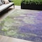 Homeroots 5' X 8' Purple Lilac And Artichoke Green Abstract Washable Indoor Outdoor Area Rug 582177 - alternate 1